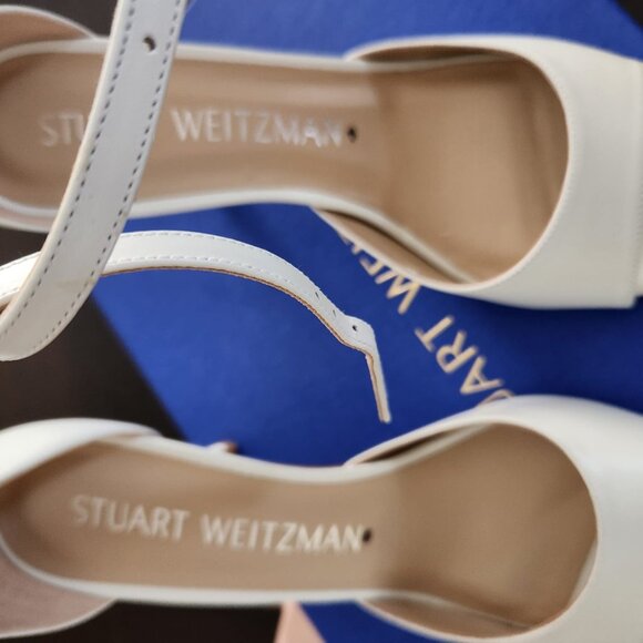 Brand New Stuart Weitzman White Allison 85 Sandal Size 39 (8 1/2) - Picture 5 of 5